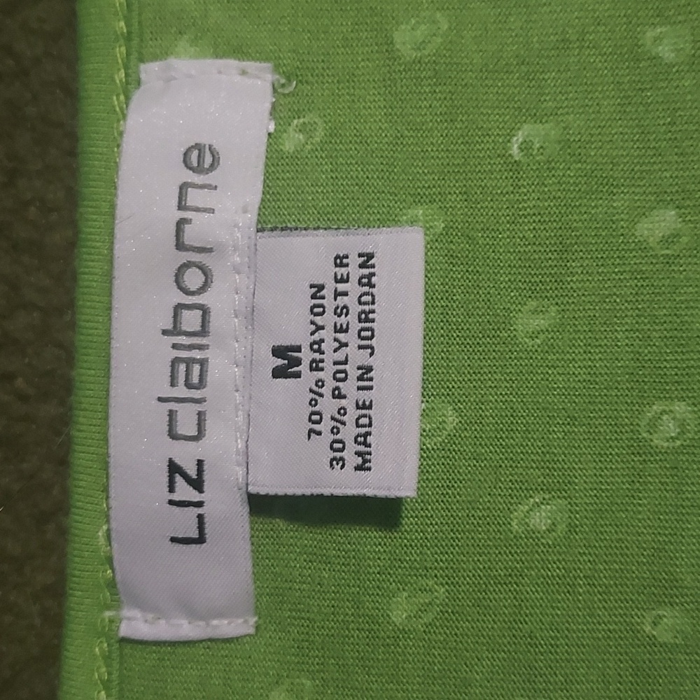Liz Claiborne green tank medium NWT - Picture 2 of 5